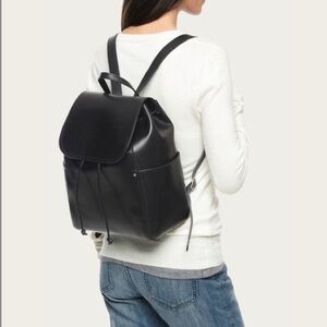 Frye black leather Olivia backpack